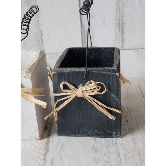 Halloween wooden box ghost witch set home decor figure - Picture 5 of 11